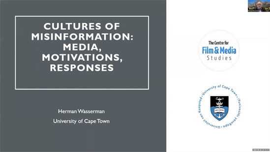 Herman Wasserman presentation at 1st WHO Infodemiology Conference