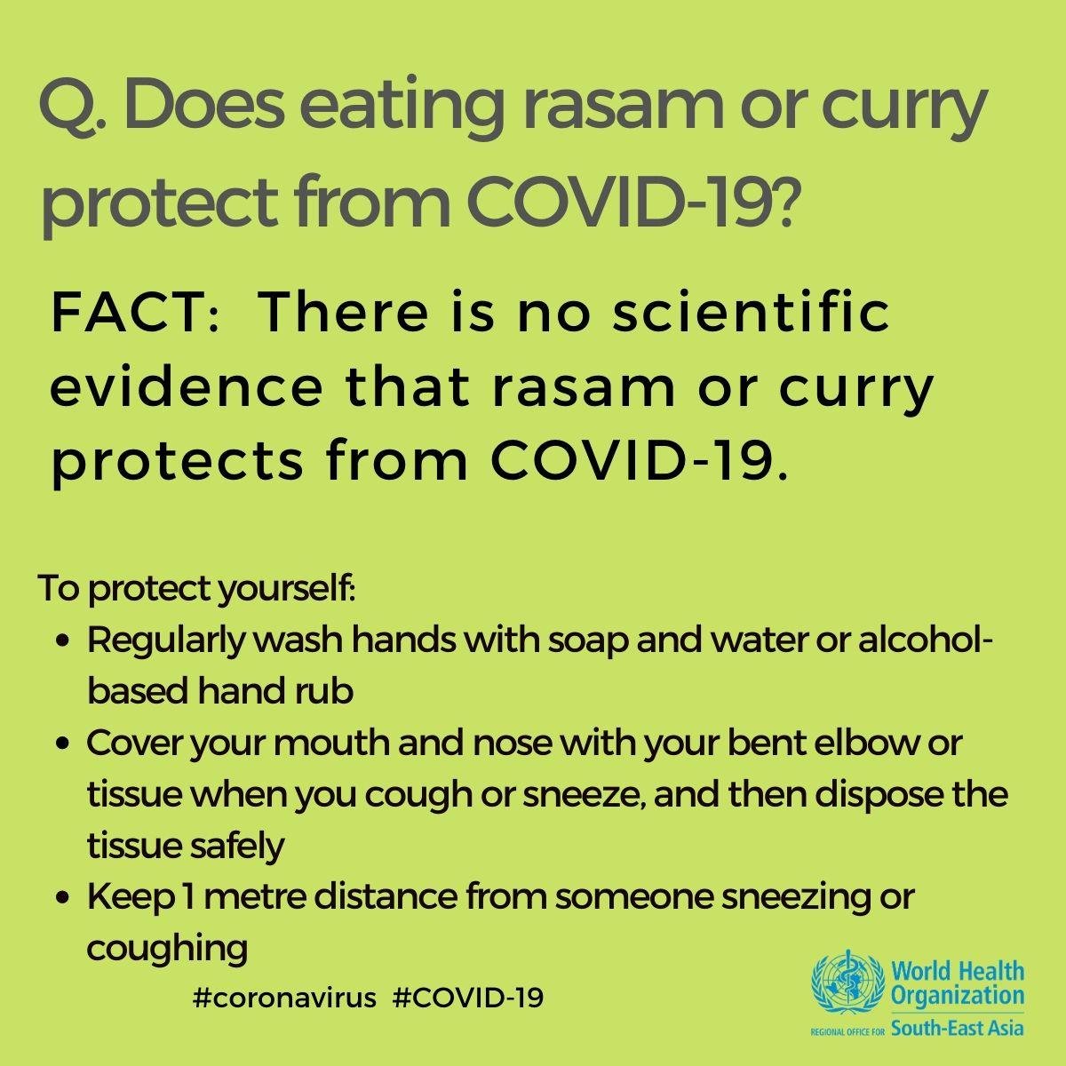 Covid19 Fact or Fiction-rasam and curry